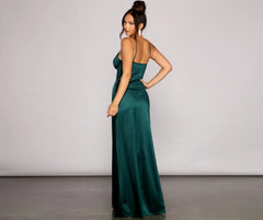Carmen High-Slit Satin Formal Dress