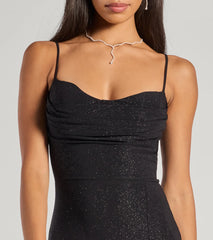 Astrid High-Slit Glitter Mermaid Dress