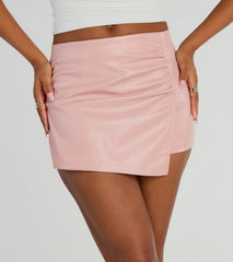 Worth It Faux Leather Mini Skort