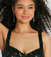Prettiest Glam Rhinestone Dainty Drop Earrings