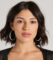 Subtle Shine Large Hoop Earrings