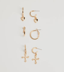 Chic And Trendy Huggie Hoop Earrings Set
