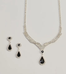 Exude Luxe Necklace And Earrings Set
