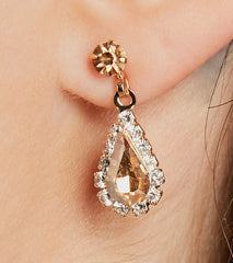 Regal Rhinestone Necklace, Earrings, and Bracelet Set