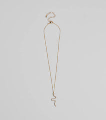 Made You Rattle Rhinestone Snake Charm Necklace