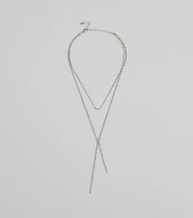 Chic And Dainty Rhinestone Layered Necklace