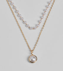 Luxe Moment Faux Pearl Layered Necklace