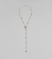 Dreamy Sparkle Celestial Charm Lariat Necklace