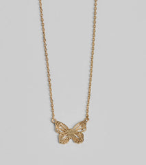 Social Butterfly Charm Necklace