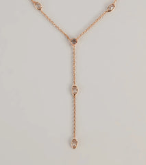 Dainty Glam Rhinestone Chain Necklace