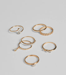 Stackable Style Seven Pack Ring Set