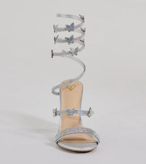Butterfly Mystique Rhinestone Spiral Heels