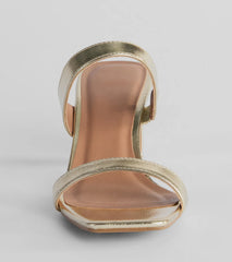 Retro Treasure Strappy Metallic Block Heels