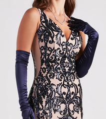 Mariah Formal Sequin Mesh Mermaid Dress