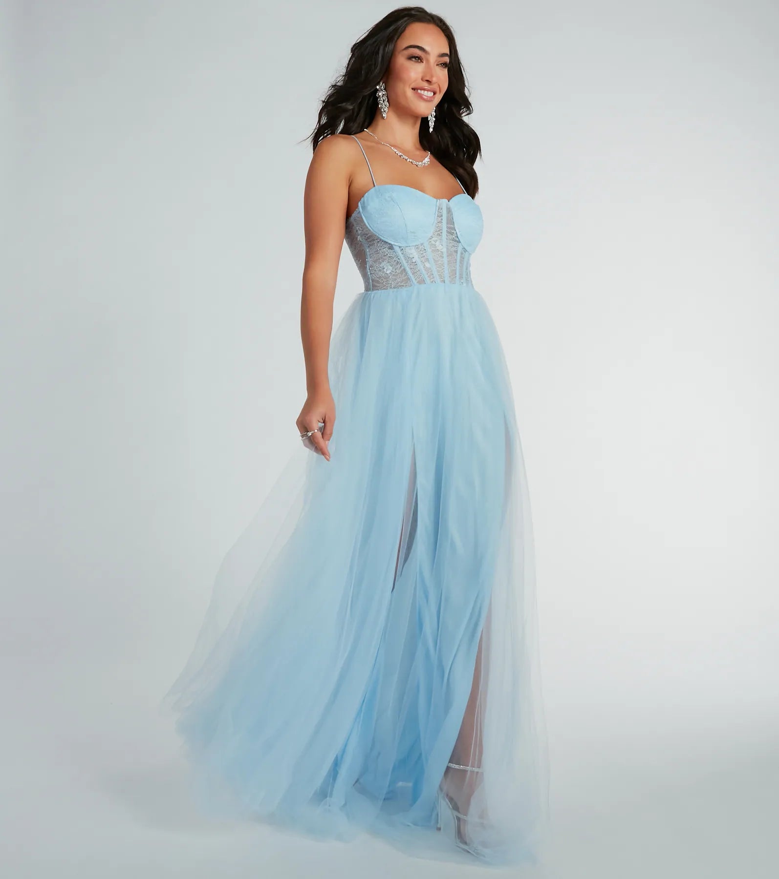 Hailey Formal Lace Bustier Dress