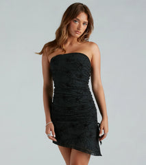 Heatin' Things Up Strapless Asymmetric Mini Dress
