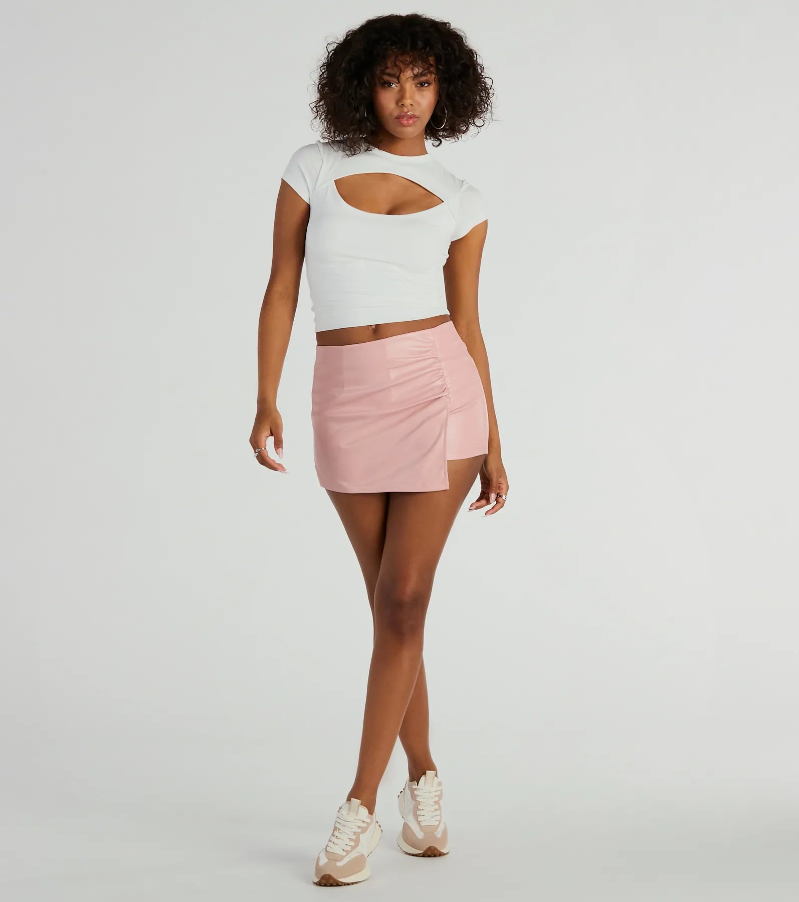 Worth It Faux Leather Mini Skort