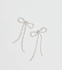 True Bliss Rhinestone Bow Earrings