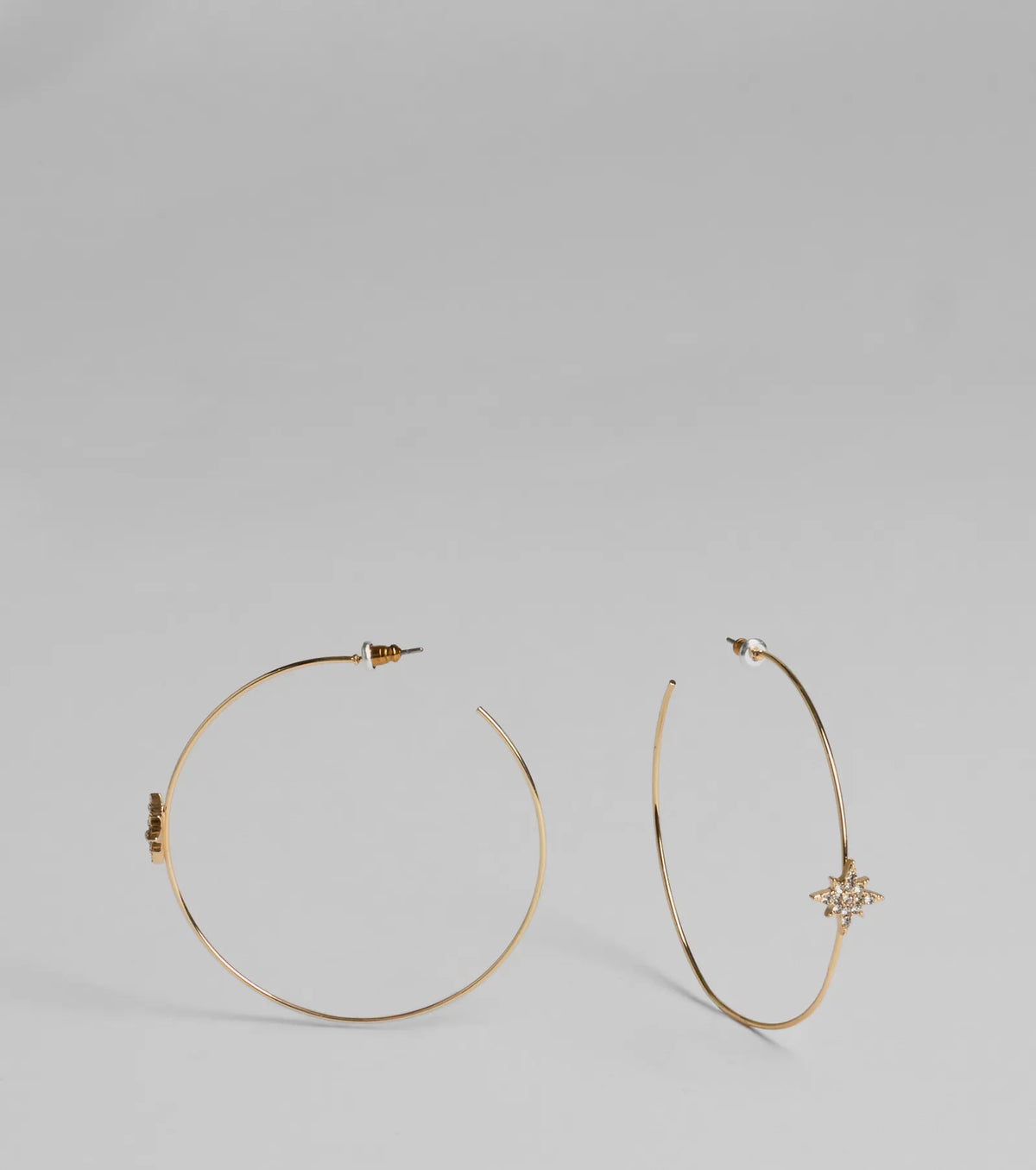 Celestial Sparkle Rhinestone Star Hoop Earrings