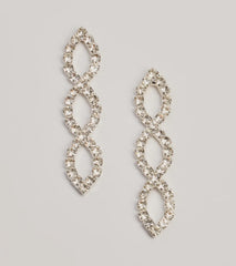 Luxe Moment Infinity Drop Rhinestone Earrings