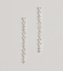 Sparkling Elegance Rhinestone Linear Earrings