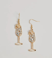 Pop The Bubbly Champagne Earrings