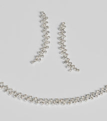 Classic Rhinestone Collar And Duster Set