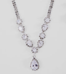 Endless Glam Rhinestone Collar And Earrings Set