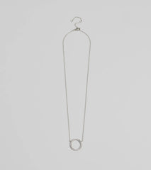 Pretty Shine Cubic Zirconia Circle Pendant Necklace