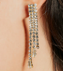 Glam Stunner Rhinestone Necklace And Earrings Set