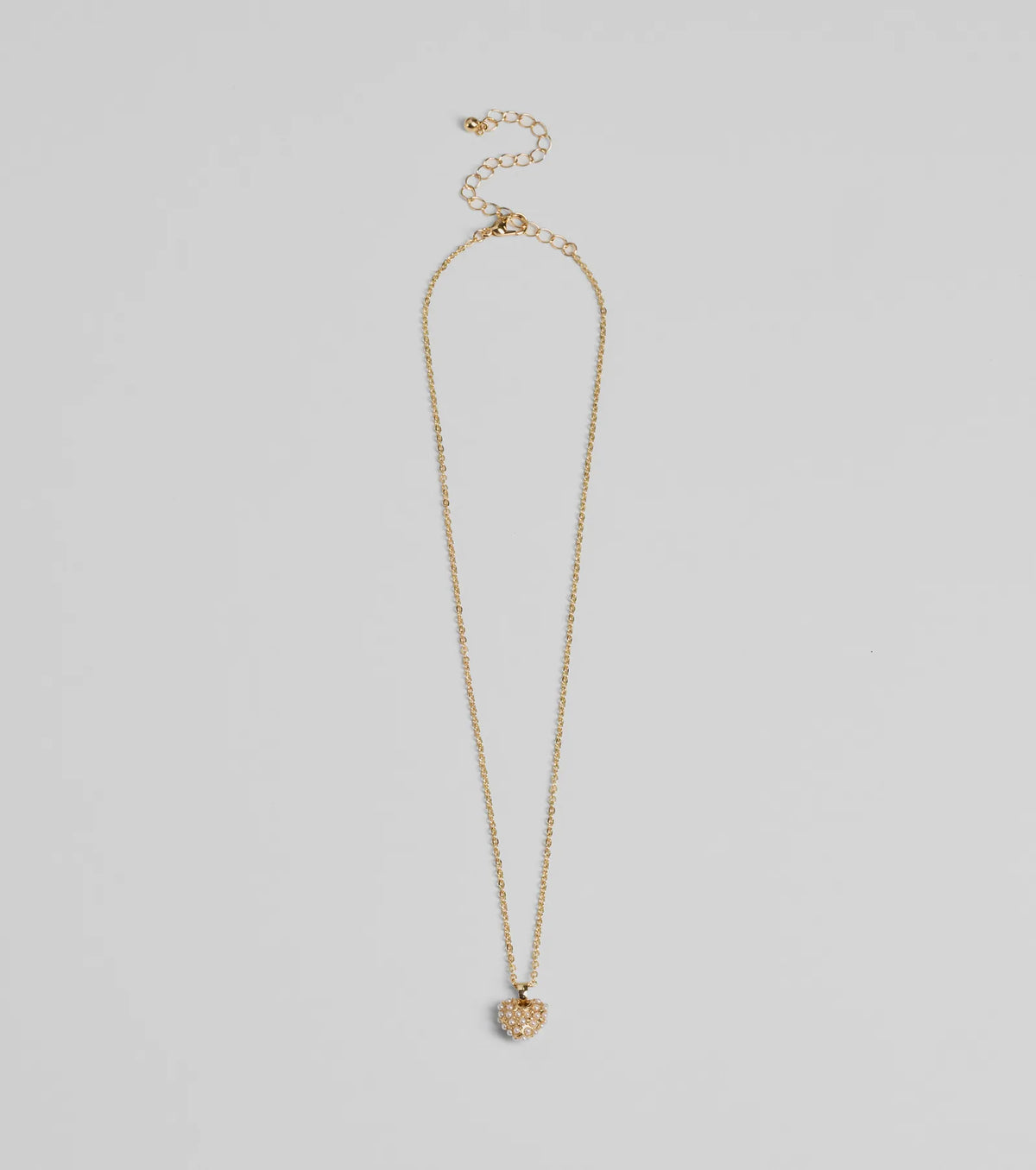 Meet Your Match Faux Pearl Heart Necklace