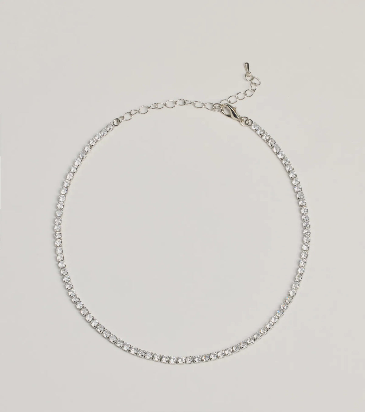 Sparkling Beauty Cubic Zirconia Tennis Necklace