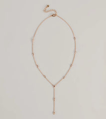 Dainty Glam Rhinestone Chain Necklace