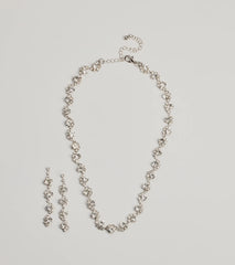 Glam Nights Rhinestone Collar Necklace Set