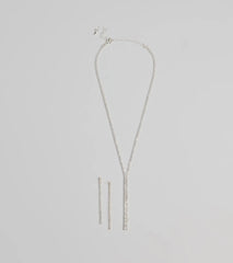 Luxe Gleam Rhinestone Necklace And Earrings Set