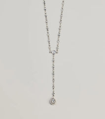 Chic Sparkle Rhinestone Lariat Necklace