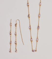 Charming Beauty Rhinestone Necklace Set