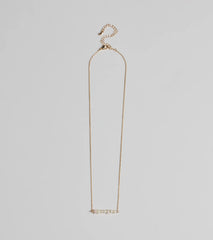 Pretty Faux Pearl Bar Necklace