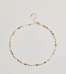 Effortless Twist Metal Collar Necklace