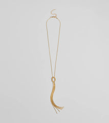 Boho Feels Metal Tassel Necklace