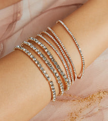 Perfect Shine Rhinestone Stretch Bracelet Set