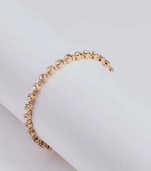 Timelessly Luxe Rhinestone Memory Wire Bracelet