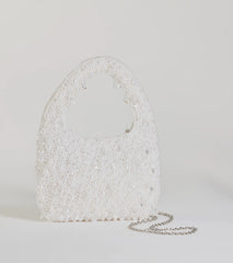 Timeless Chic Beaded Faux Pearl Handbag