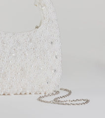 Timeless Chic Beaded Faux Pearl Handbag