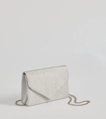 Glitzy Chic Glitter Envelope Clutch
