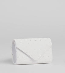 Dazzling Moments Rhinestone Satin Clutch Bag