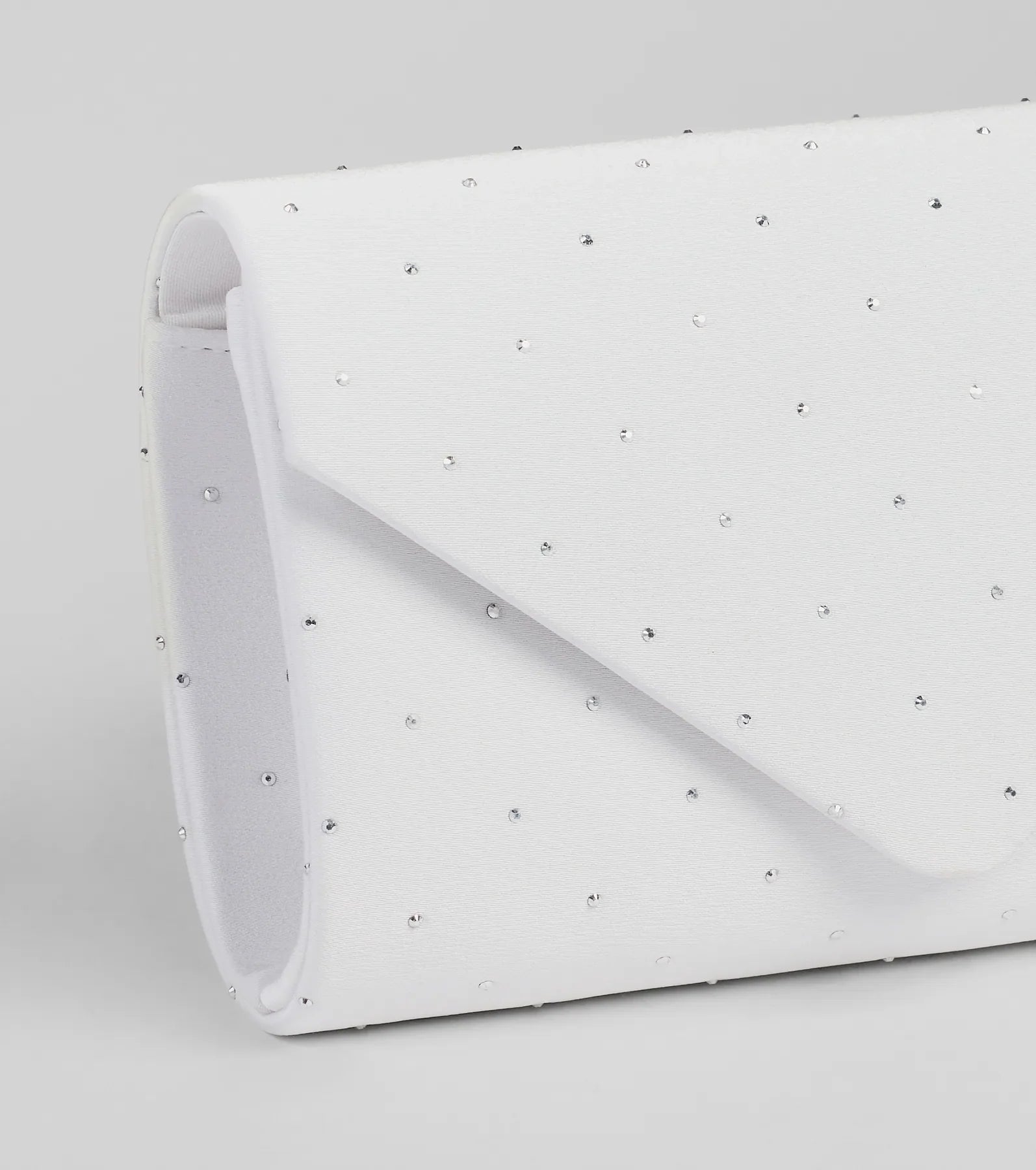 Dazzling Moments Rhinestone Satin Clutch Bag