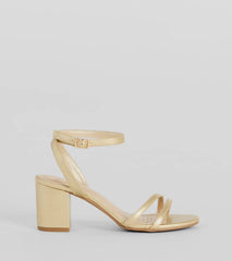 Perfect Steps Faux Leather Block Heels