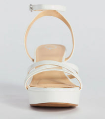 Flirty Sophistication Strappy Platform Block Heels