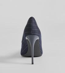 Pursuit Of Chic Pinstriped Stiletto Pumps